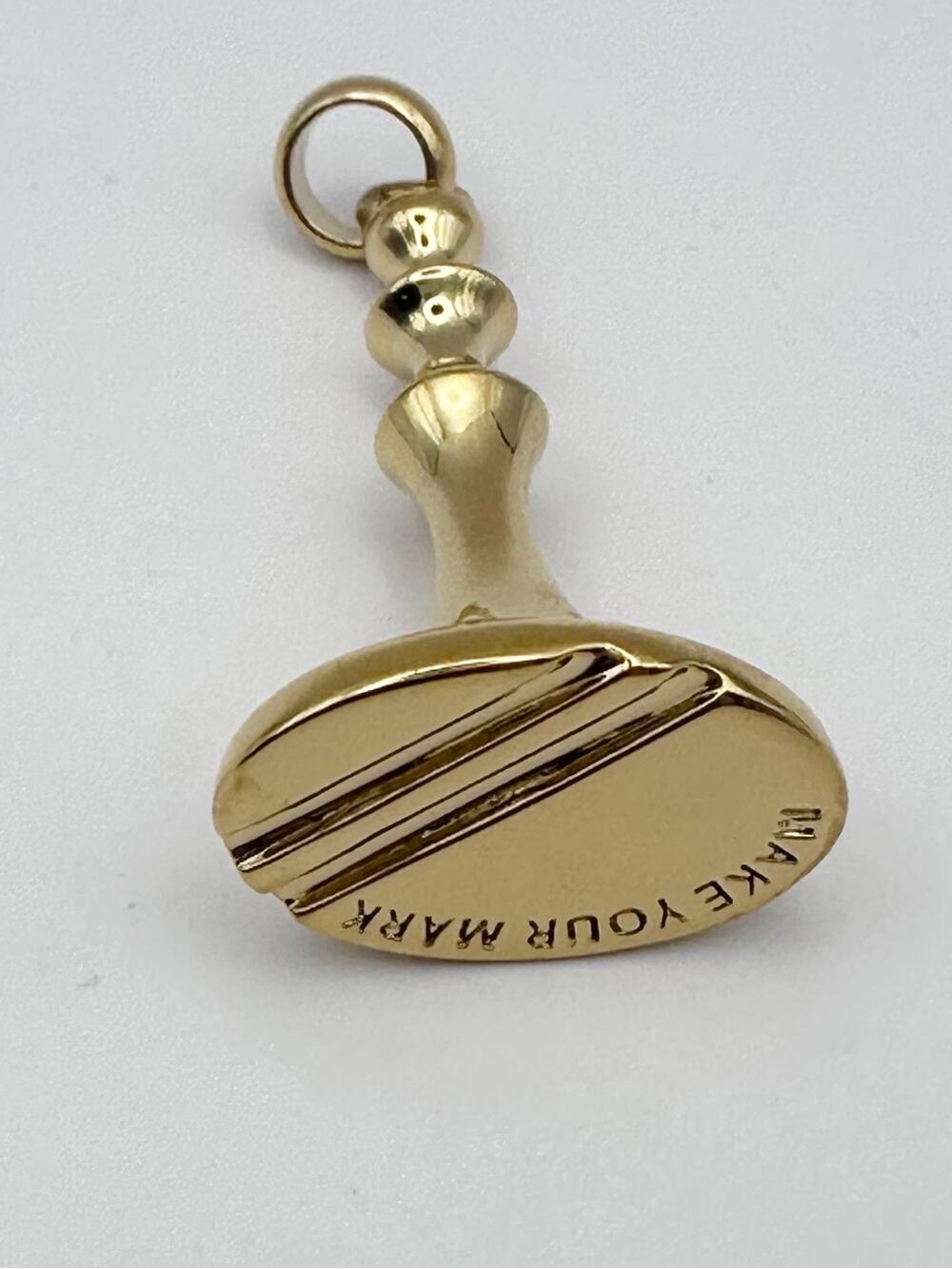 Tuckernuck Gold Chop Charm NWT MAKE YOUR MARK S63104 Unique Casual Jewelry